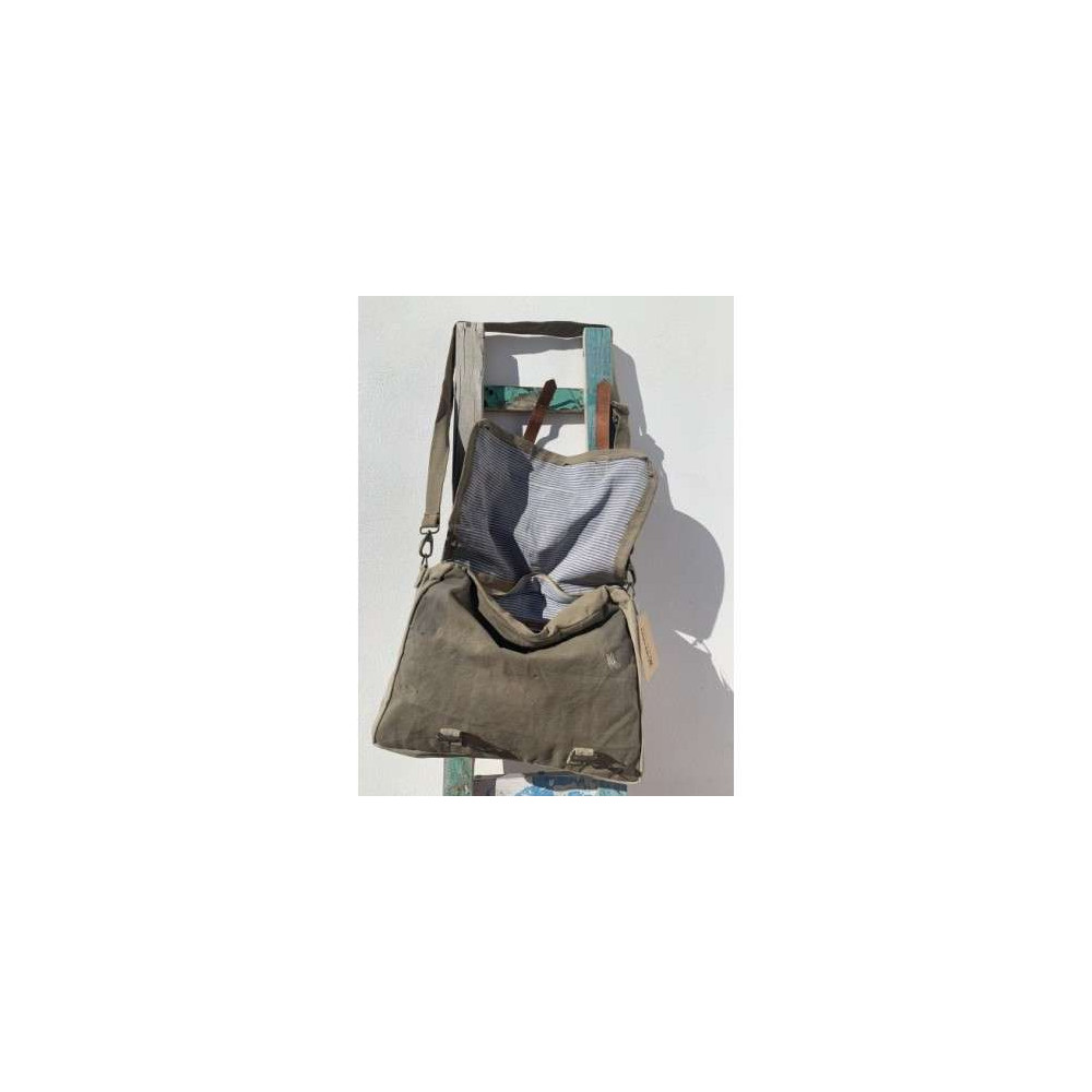 Besace, Sac en Toile Militaire recyclée Kaki