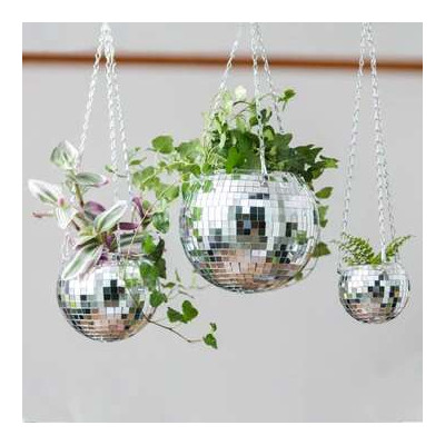 Suspension Plantes d'intérieurs, Boule à Facettes Disco, S