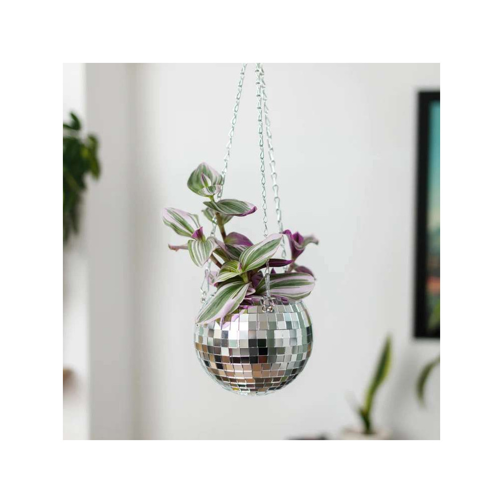 Suspension Plantes d'intérieurs, Boule à Facettes Disco, S