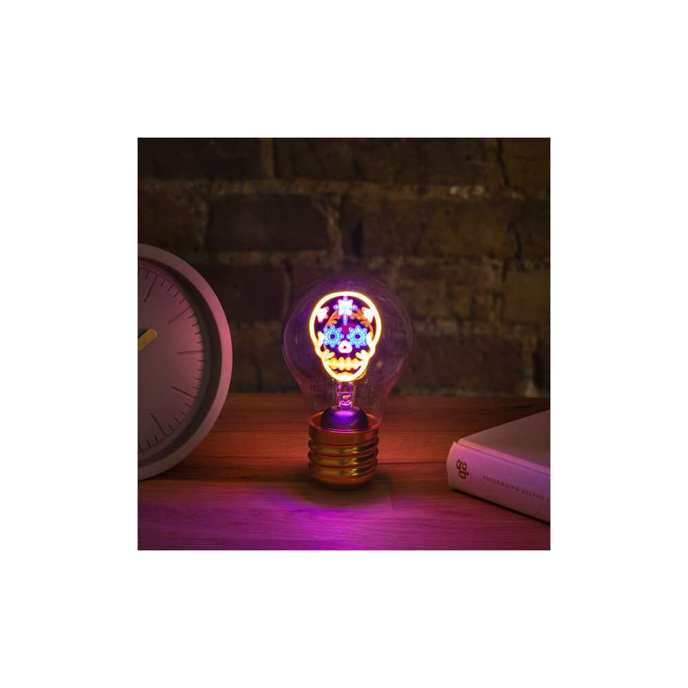 Ampoule à LED Rechargeable, Tête de Mort, déco