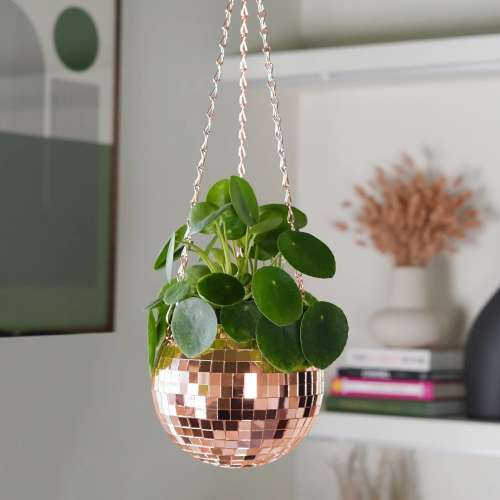 Boule à Facettes, Suspension Plantes d'intérieurs, cuivre, M