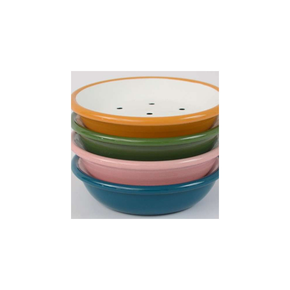 Porte savon en métal émaillé, couleurs