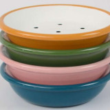Porte savon en métal émaillé, couleurs