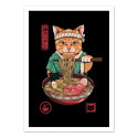 Poster Chat Japonais, Ramen,  Affiche d\'Art, Trinidad