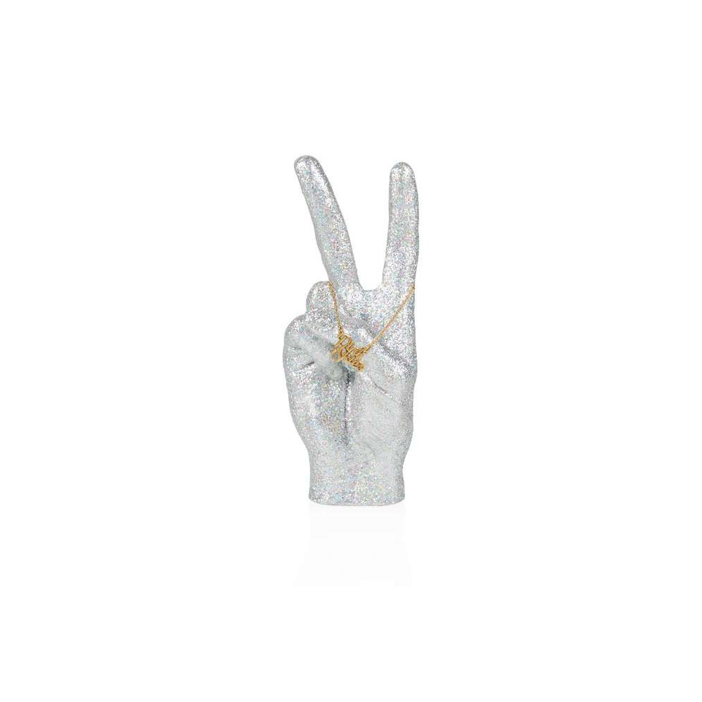 Sculpture main, Peace , Disco, Paillette