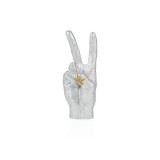 Sculpture main, Peace , Disco, Paillette