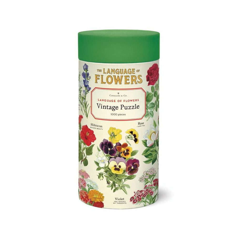 Puzzle 1000pc, Fleurs du jardin, vintage ,CAVALLINI