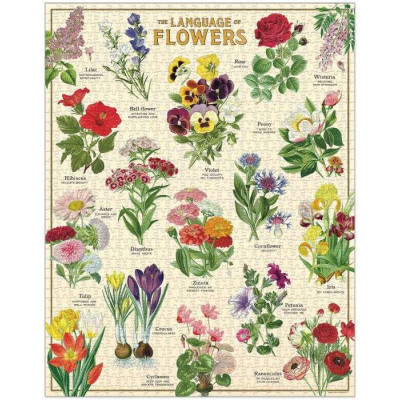 Puzzle 1000pc, Fleurs du jardin, vintage ,CAVALLINI