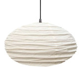Suspension en Tissu, Lampe Ovale 60cm