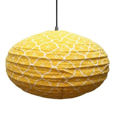 Suspension en Tissu, Lampe Ovale 60cm