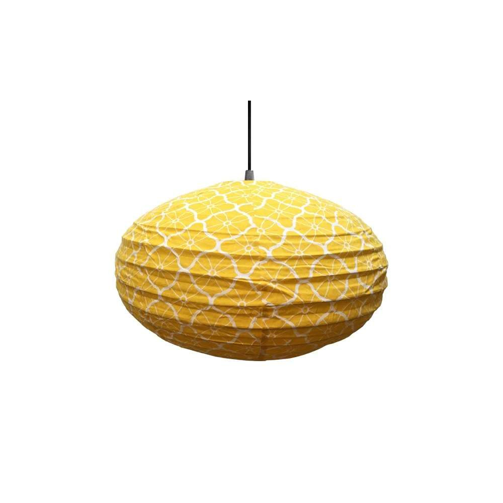 Suspension en Tissu, Lampe Ovale 60cm