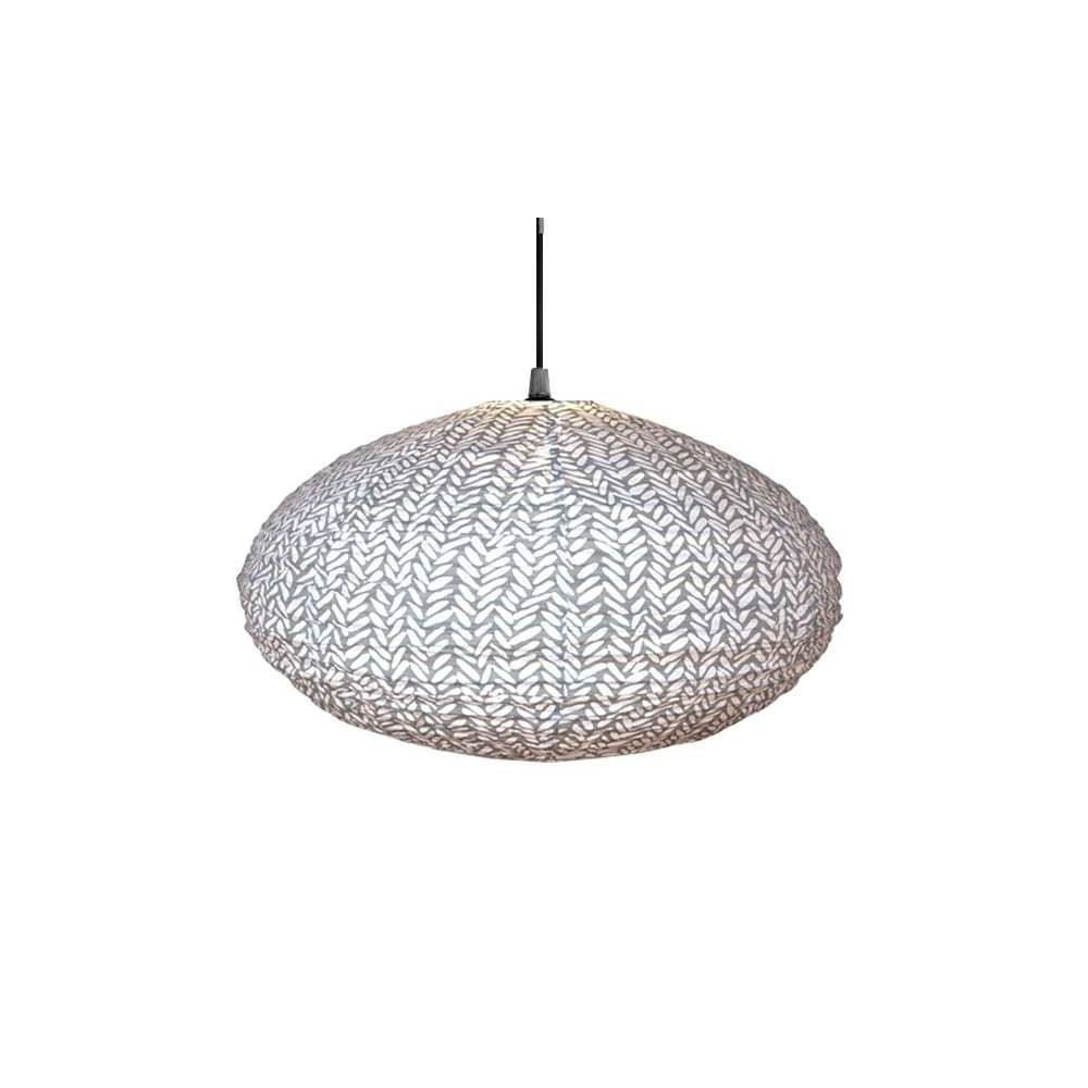 Suspension en Tissu, Lampe Ovale 60cm