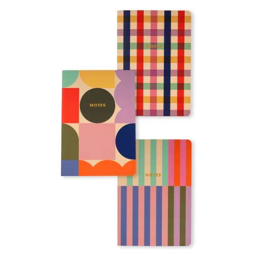 Set de 3 Carnets de Note A5, Déco