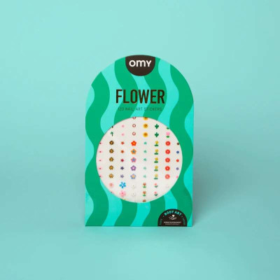 Stickers d'ongles, Nail Art, Fleur, OMY