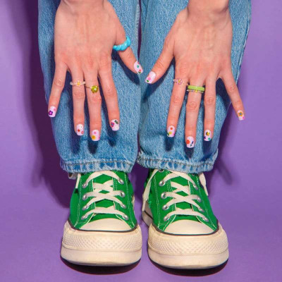 Stickers d'ongles, Nail Art, Fleur, OMY