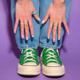 Stickers d'ongles, Nail Art, Fleur, OMY