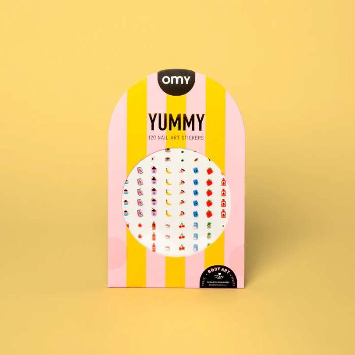 Stickers d'ongles, Nail Art, Yummy, Délicieux, OMY