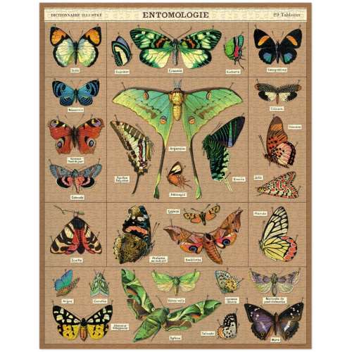 Puzzle 1000pc, Les Papillons, vintage ,CAVALLINI