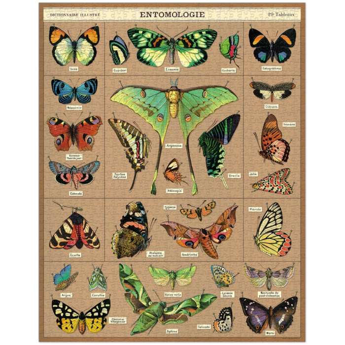 Puzzle 1000pc, Les Papillons, vintage ,CAVALLINI