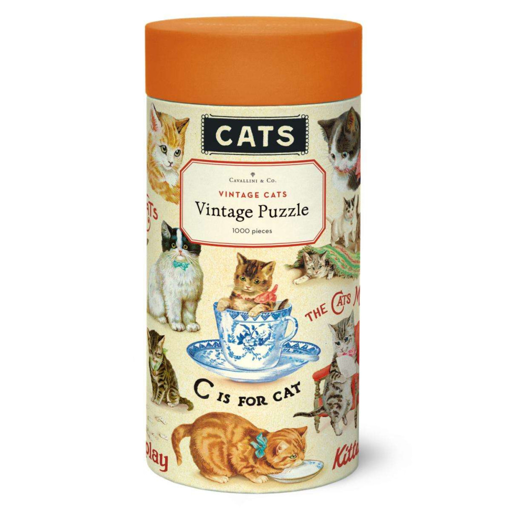 Puzzle 1000pc, Les Chats, vintage ,CAVALLINI