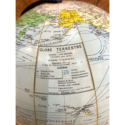 Globe Terrestre Girard et Barrere, Belle brocante