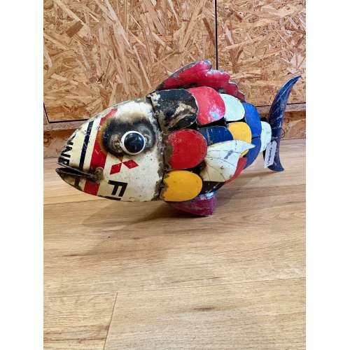 Poisson en Métal Recyclé, Bidon Industriel