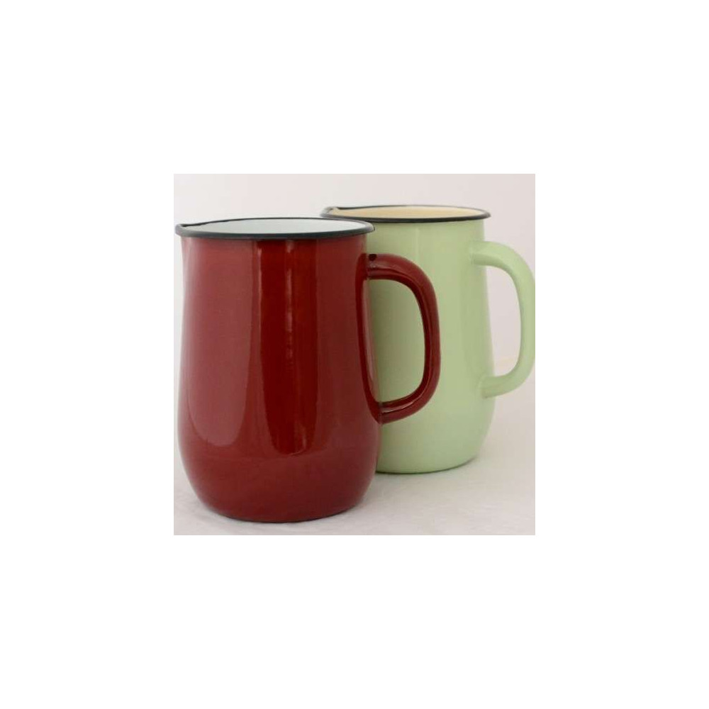 Carafe en métal émaillé, Pichet couleur