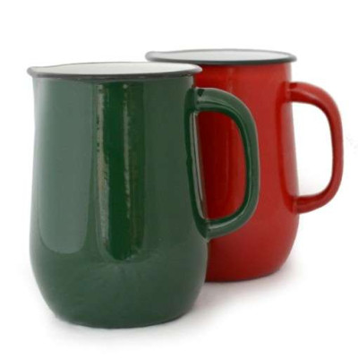 Carafe en métal émaillé, Pichet couleur