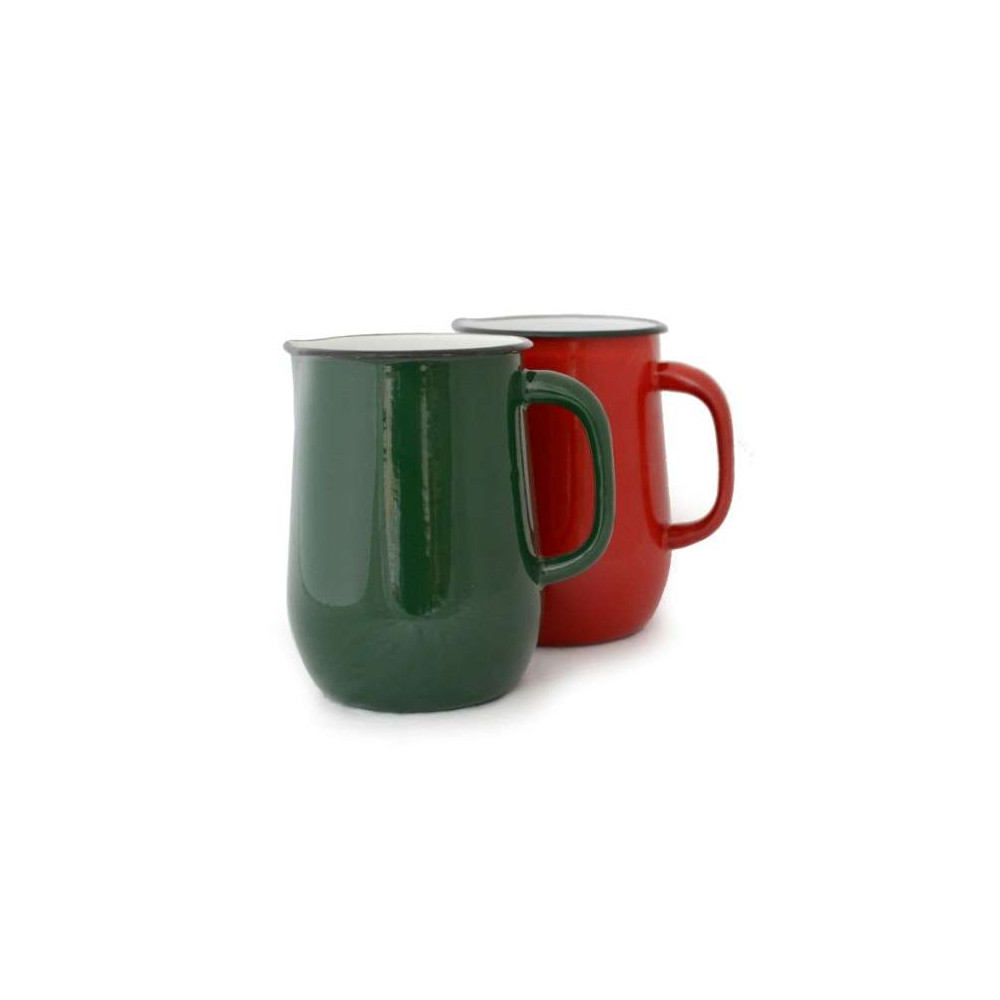 Carafe en métal émaillé, Pichet couleur