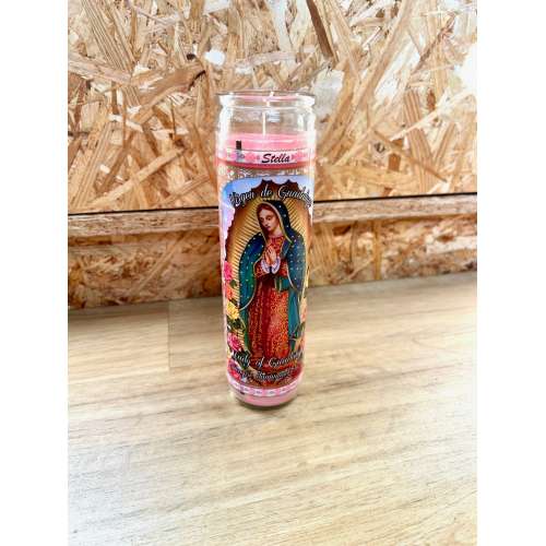 Bougie Traditionnelle Mexicaine, la Vierge de Guadalupe
