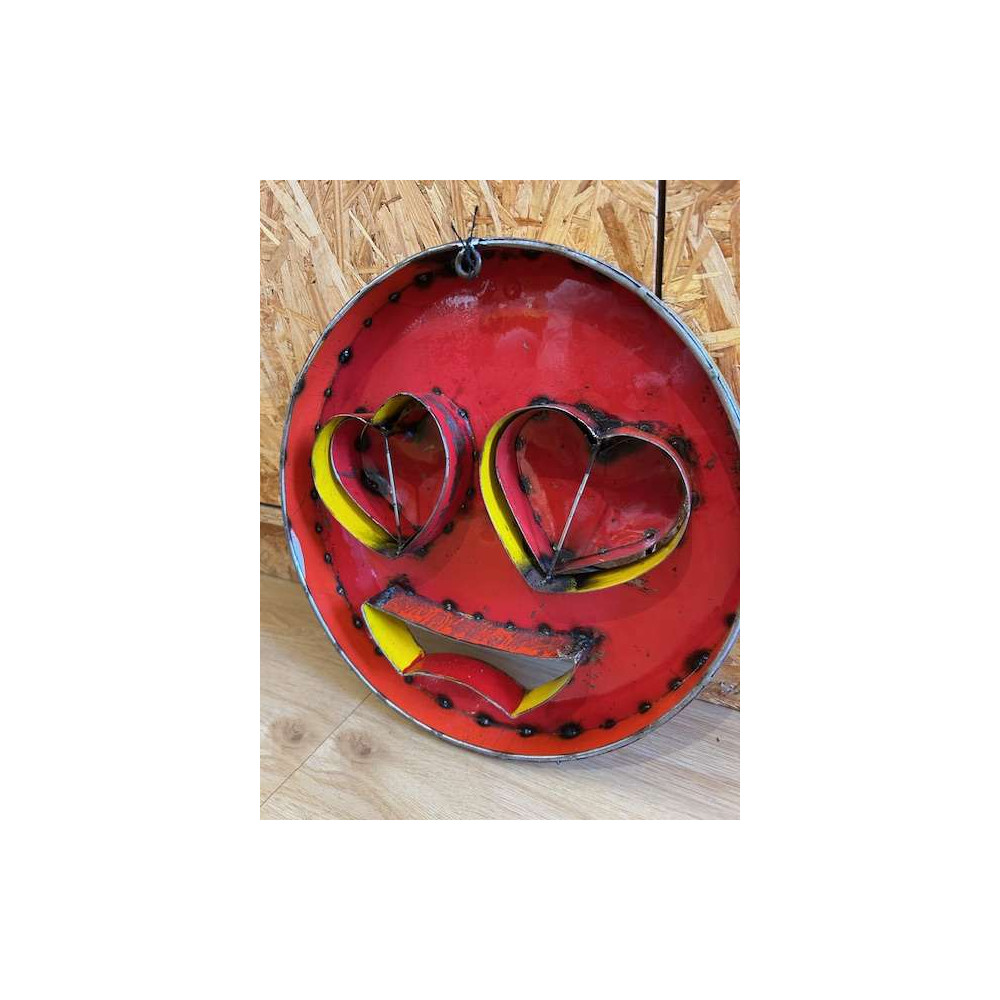 Emotinône en Métal recyclé, j'Aime,  Love