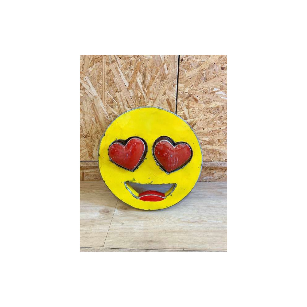 Emotinône en Métal recyclé, j'Aime,  Love