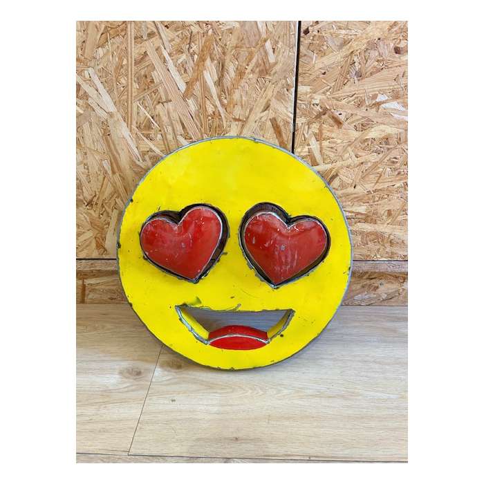 Emotinône en Métal recyclé, j'Aime, Love