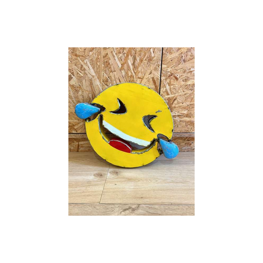Emoticône en Métal recyclé, MDR, LOL