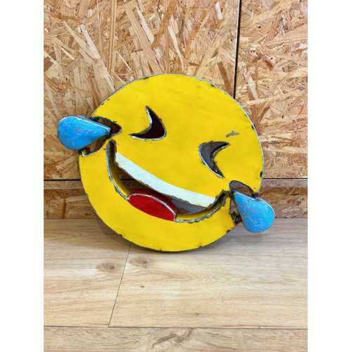 Emoticône en Métal recyclé, MDR, LOL