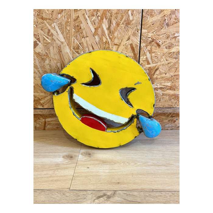 Emoticône en Métal recyclé, MDR, LOL