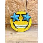 Emoticône en Métal recyclé, Smiley Incroyable, Fascinant