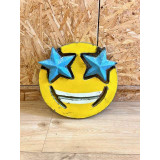 Emoticône en Métal recyclé, Incroyable, Fascinant