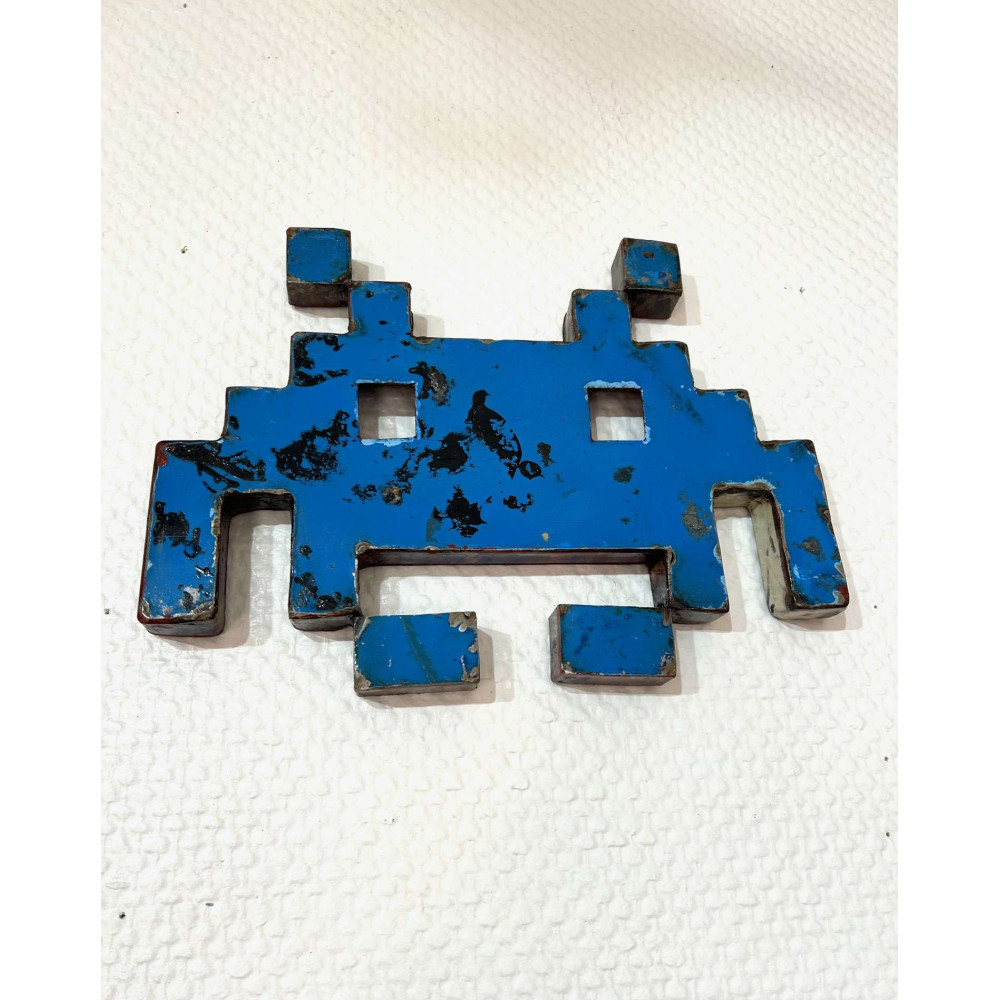 Invader en Métal Recyclé, Déco Street Art