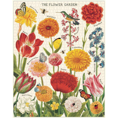Puzzle 1000pc, Fleurs du jardin, vintage ,CAVALLINI