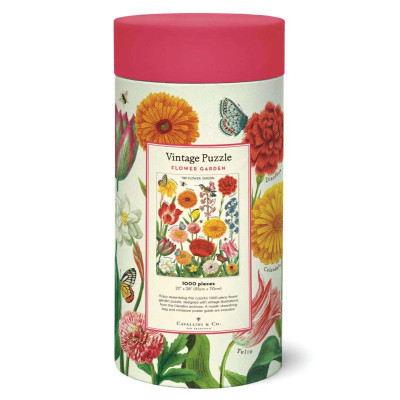 Puzzle 1000pc, Fleurs du jardin, vintage ,CAVALLINI