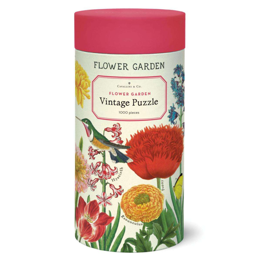Puzzle 1000pc, Fleurs du jardin, vintage ,CAVALLINI