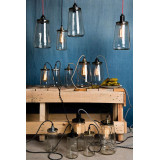 Lampe à Poser, Grand Pot en Verre Recyclé