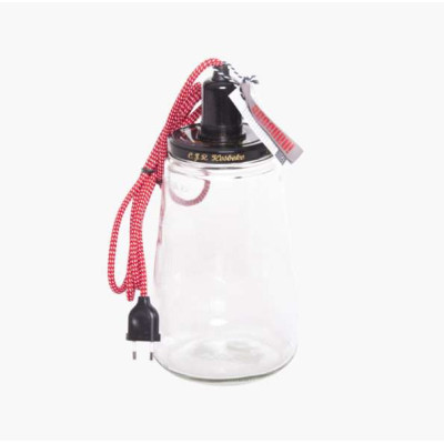 Lampe à Poser, Grand Pot en Verre Recyclé