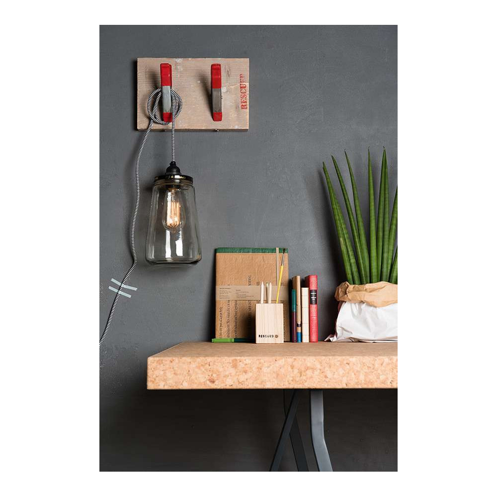 Lampe à Poser, Grand Pot en Verre Recyclé