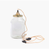 Lampe à Poser Retro, Grand Pot en Verre Recyclé