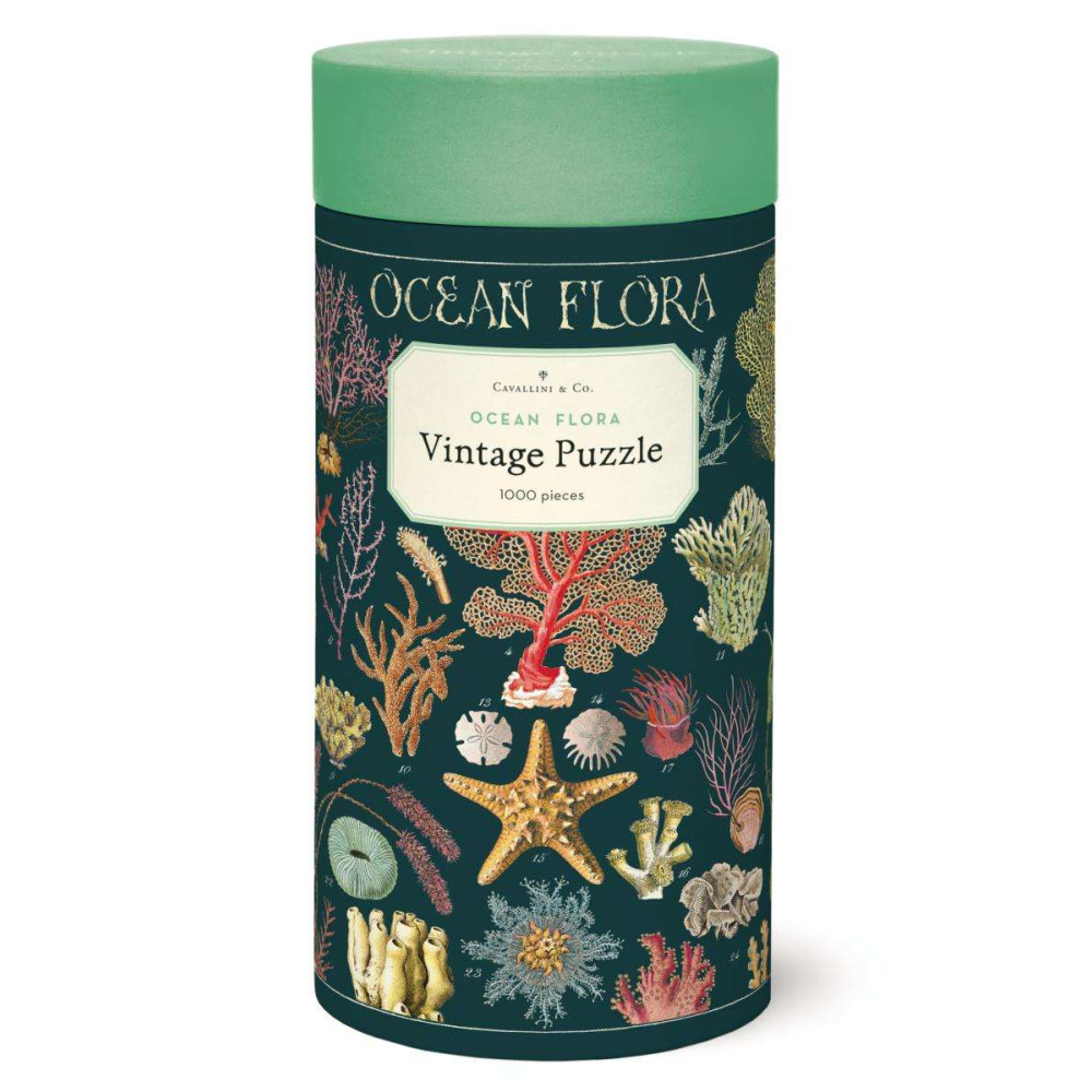 Puzzle 1000pc, Flore des océans, vintage ,CAVALLINI