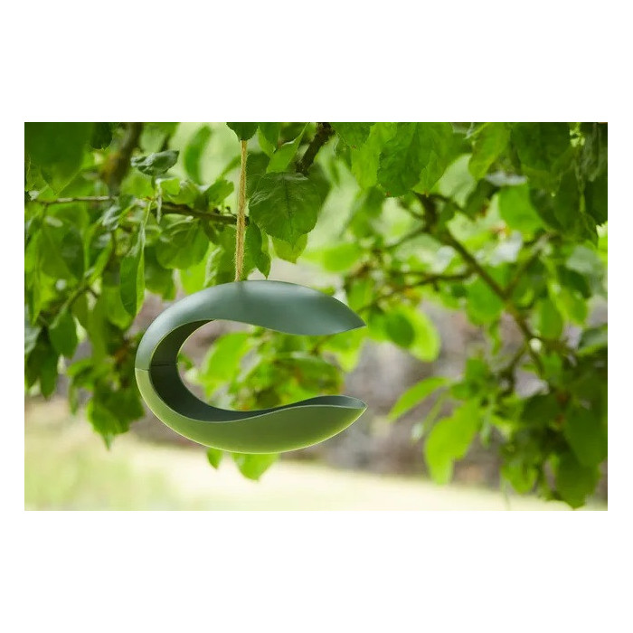 Mangeoire à oiseaux en fibre de bambou, vert
