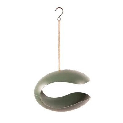 Mangeoire à Oiseaux en Fibre de Bambou, vert, Ecologique / ROSE BUNKER