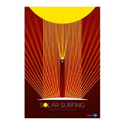 Affiche  de la NASA , Solar Surfing, soleil, satellite, Espace